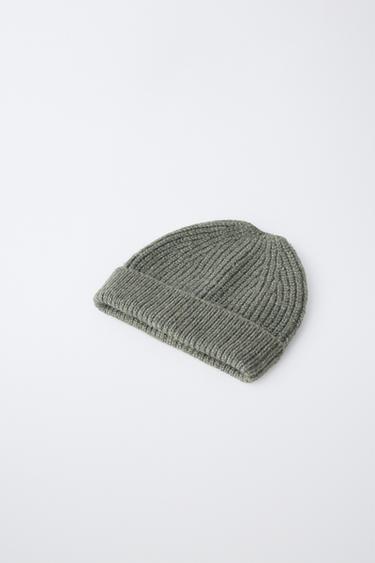 KNIT BEANIE — Khaki 2