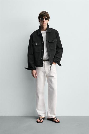 DENIM JAKA OINARRIZKOA - Beltza, Zara-rena
