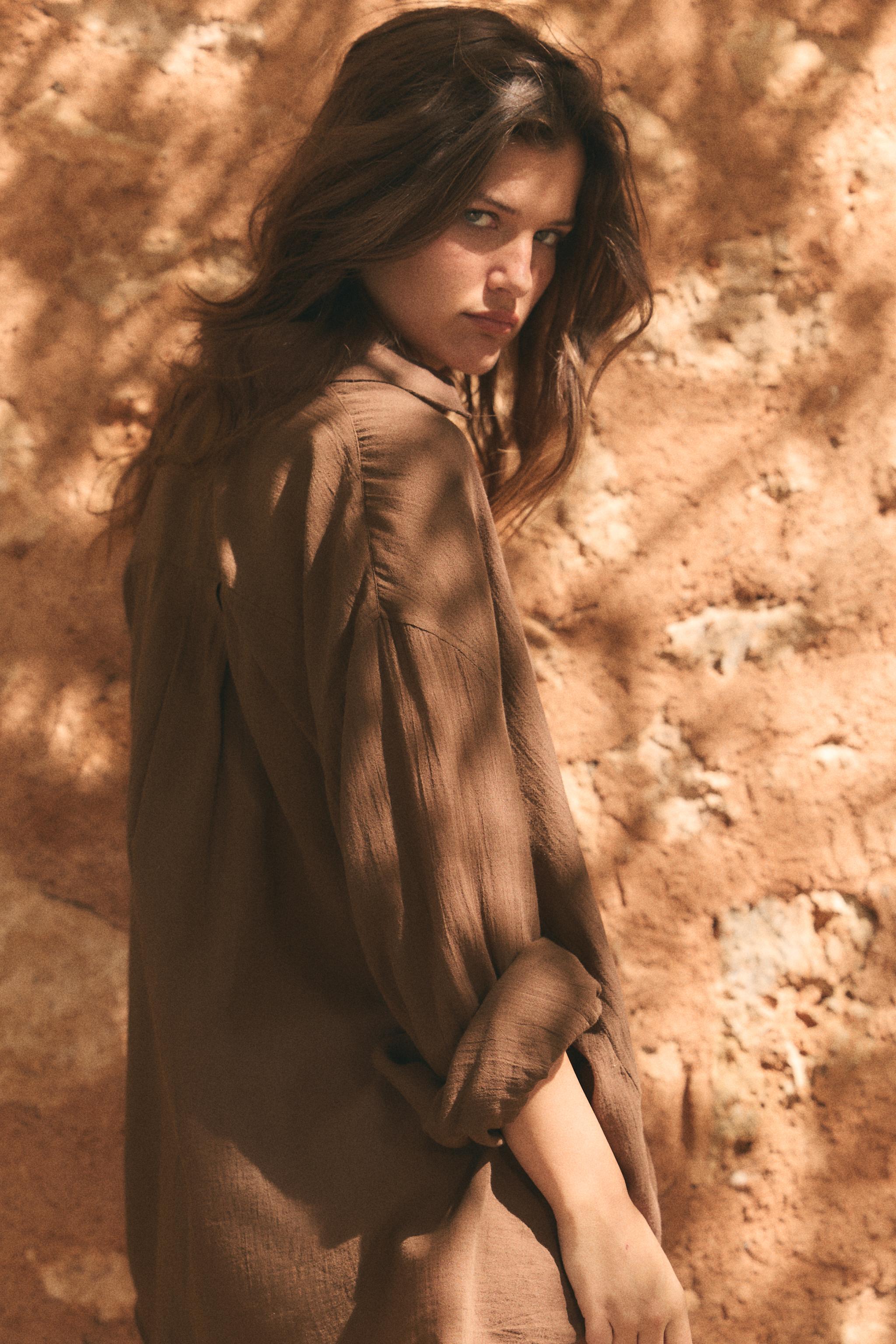 OVERSIZED GAUZE SHIRT WITH POCKET