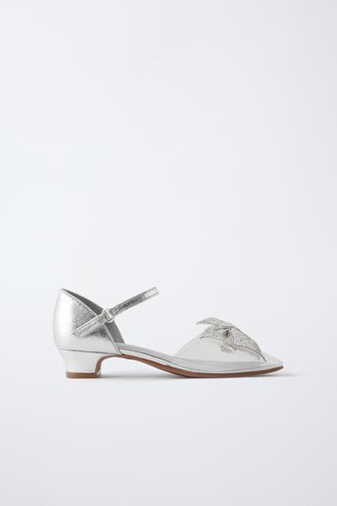 GLITTERY HEELED SHOES - Silver by Zara - Image 0