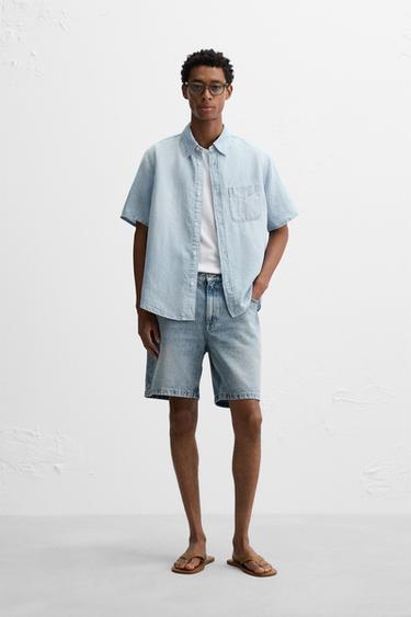 LIGHT DENIM SHIRT - Light blue by Zara - Image 0