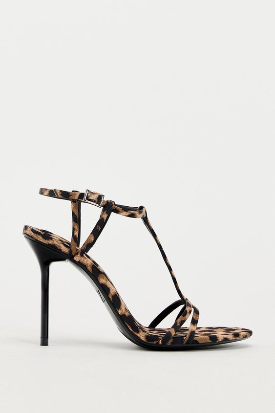 ANIMAL PRINT HIGH-HEEL SANDALS - Leopard | ZARA South Africa