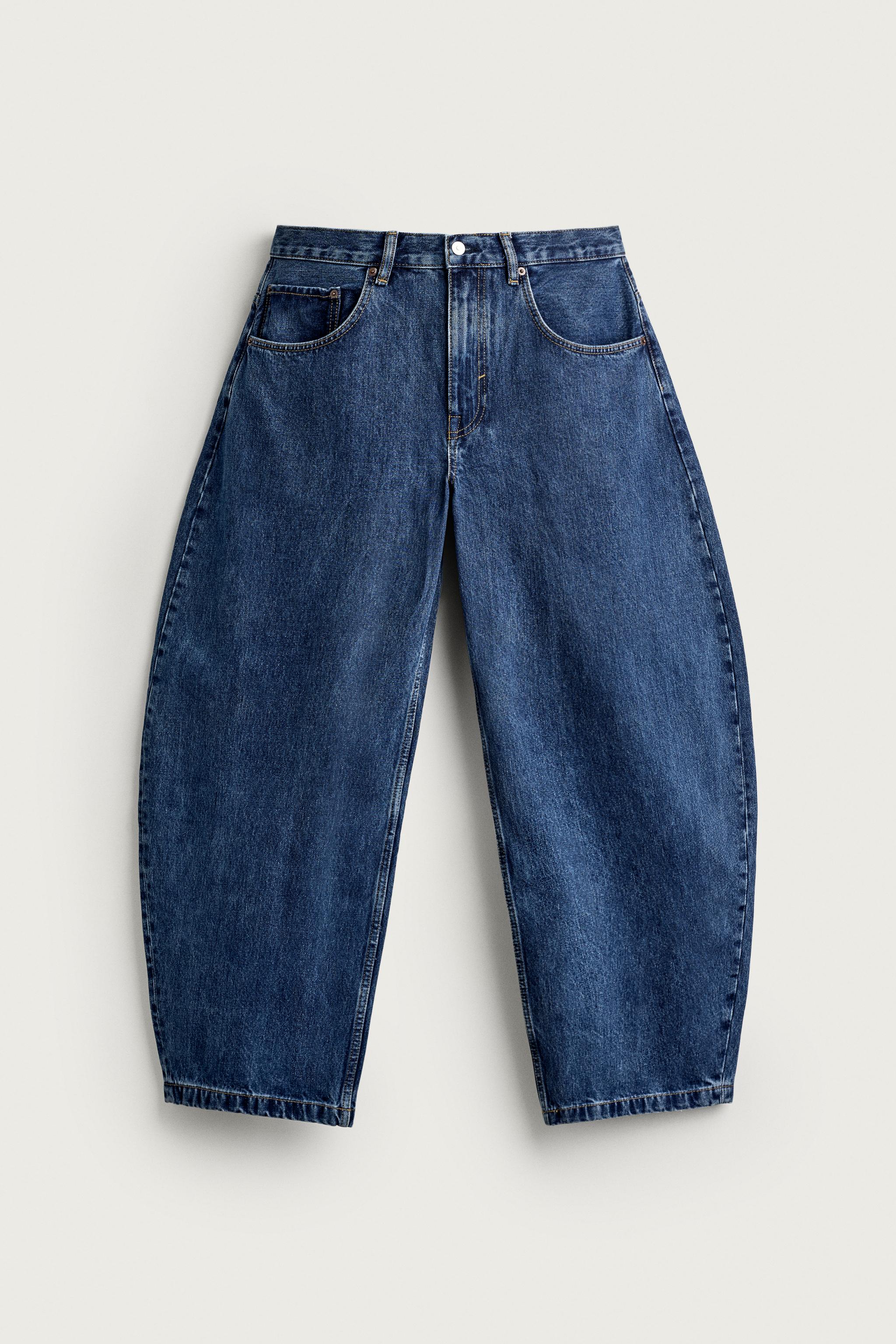 BALLOON FIT JEANS — Blue