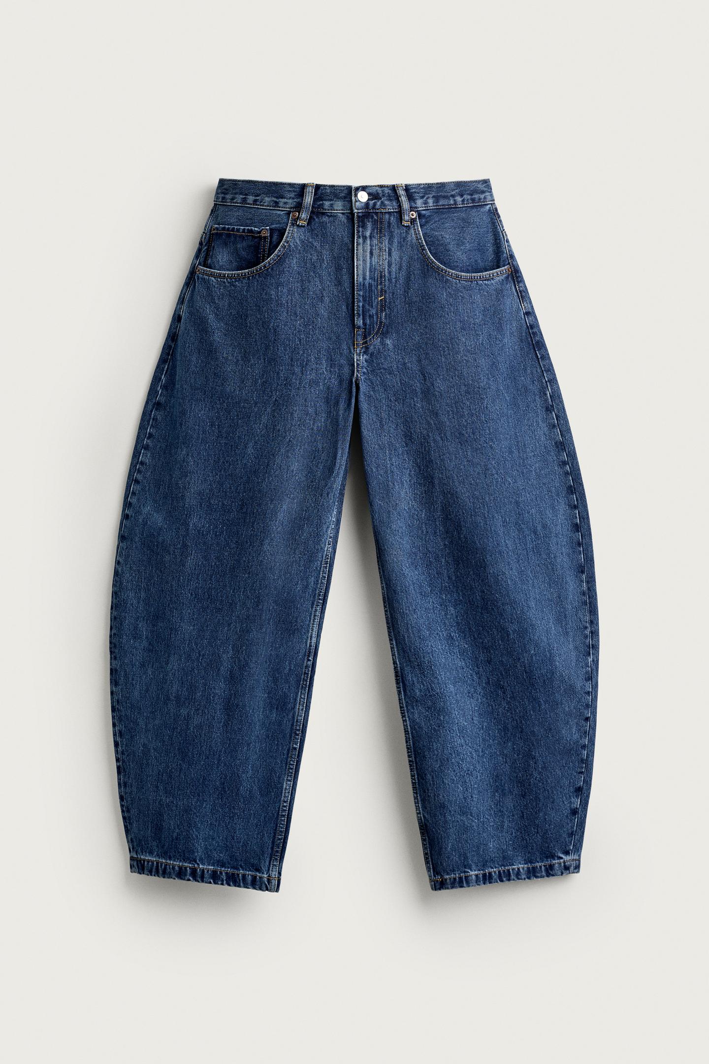Мужские джинсы Zara Balloon Fit, цвет: Синий — фото 6