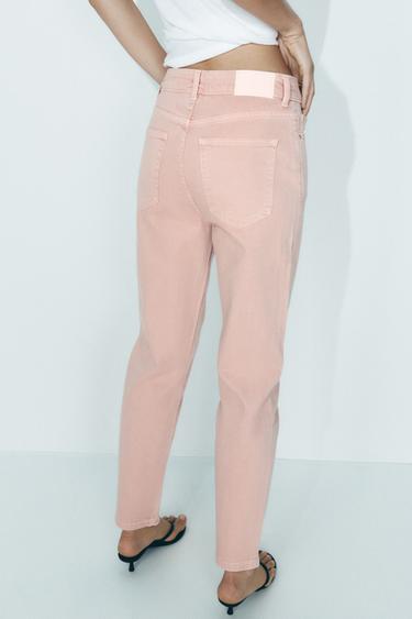 JEANS Z1975 MOM LEG TIRO ALTO - Rosa de Zara