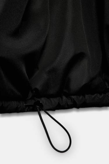 ANORAK CORTO CAPUCHA WATER REPELLENT WINDPROOF - Negro de Zara