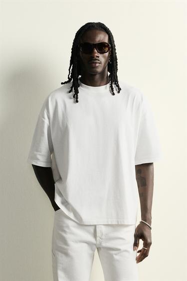 BASIC WASHED RELAXED FIT T-SHIRT - White by Zara - Image 0