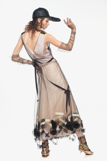 LONG TULLE GLOVES LIMITED EDITION — Gray 2
