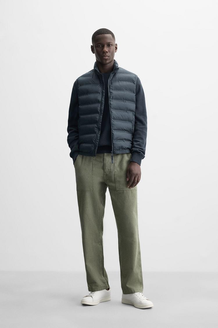 Gris Chaleco Hombre Acolchado Zara Chaleco Acolchado Hombre Zara