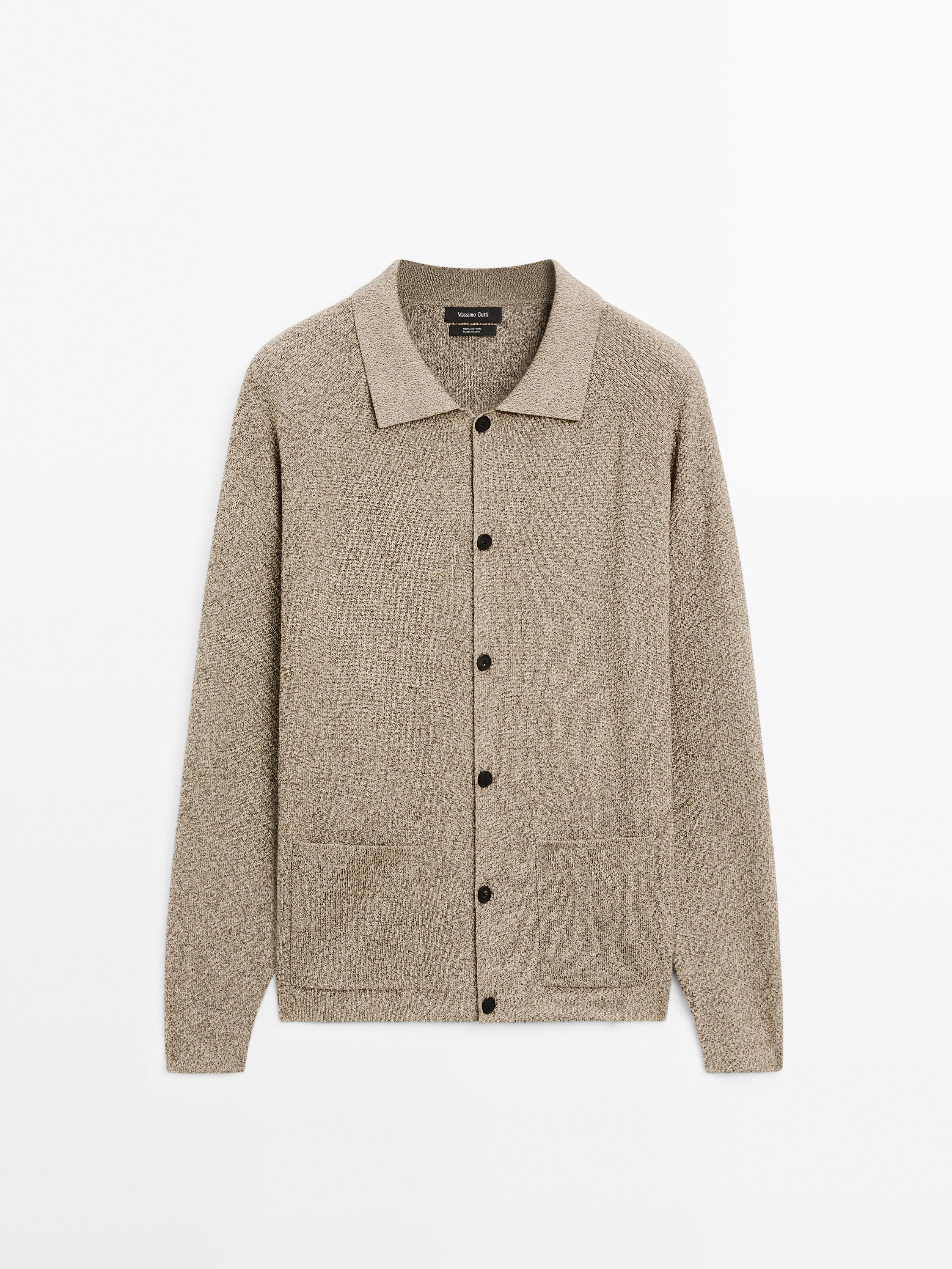 Cardigan en maille moulinée 100 % coton