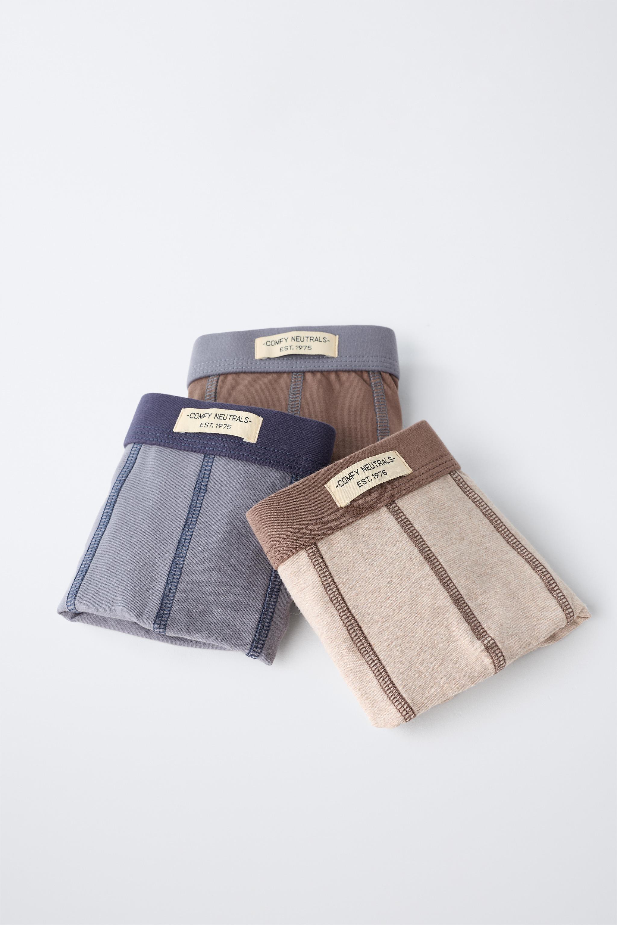 AGES 6-14 / THREE-PACK OF LABEL BOXERS