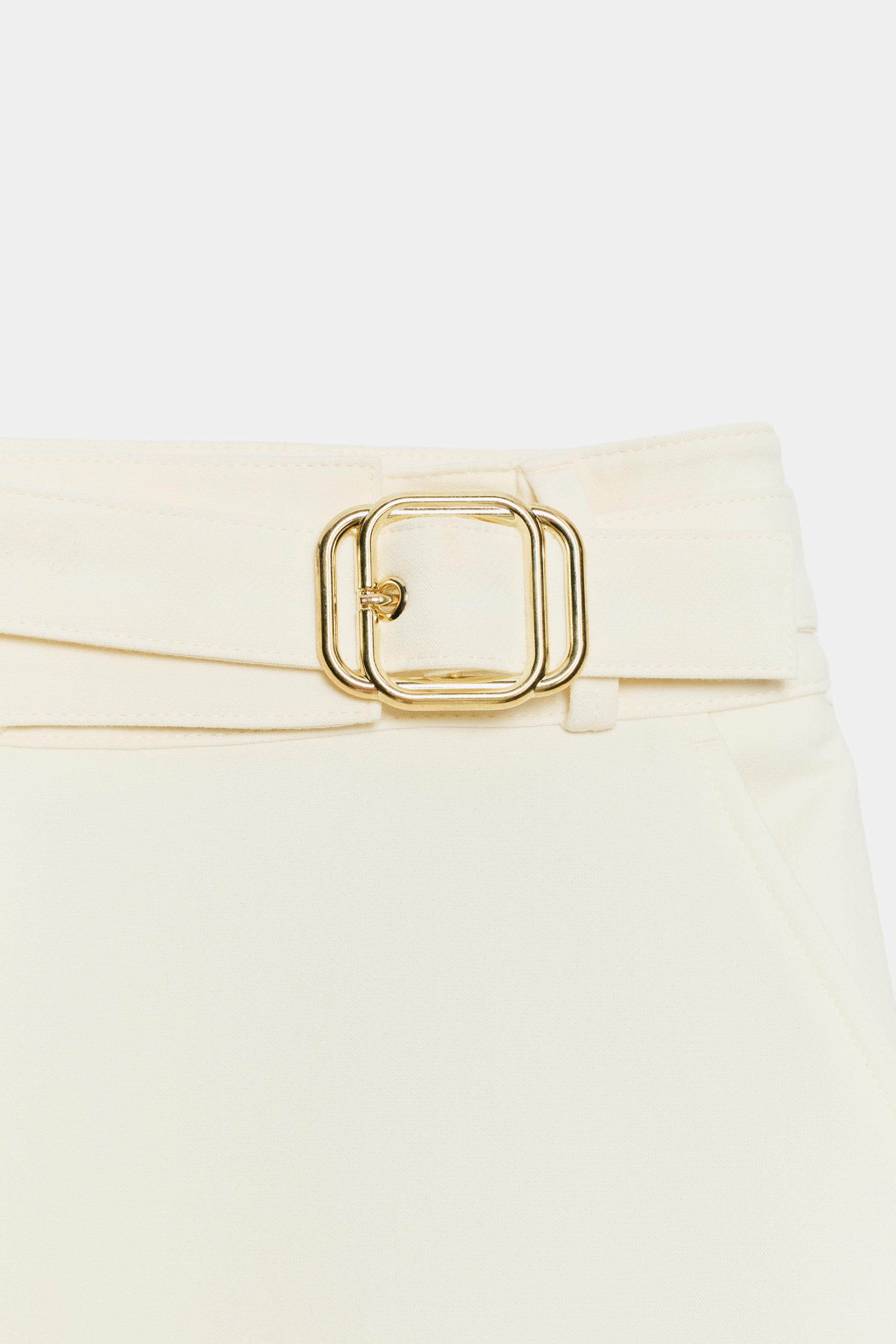 Женские брюки Zara FLARE BUCKLE TROUSERS — фото 3