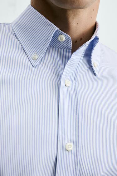 CHEMISE REGULAR FIT COTON - Rayures de Zara - Image 5