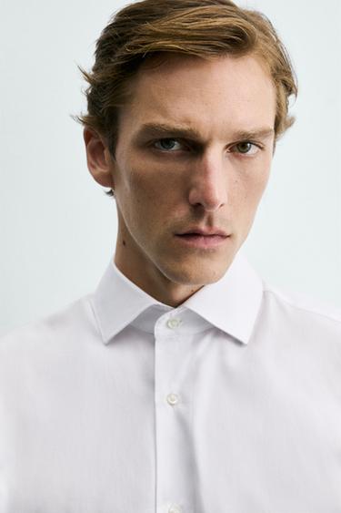 CHEMISE REGULAR FIT COTON - Blanc de Zara - Image 4