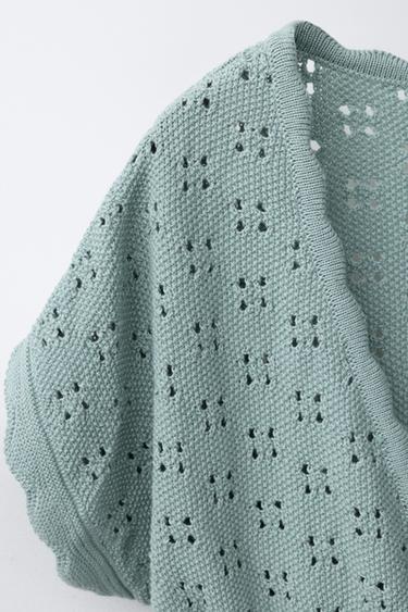 KAFTAN EN CROCHET - Vert d'eau de Zara - Image 2