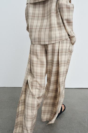 ENSEMBLE TOP ET PANTALON À CARREAUX ZW COLLECTION - GUÉPARD de Zara - Image 3
