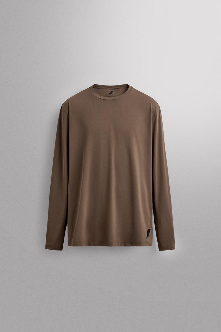 ZARA BASIC LONG SLEEVE TECHNICAL T-SHIRT