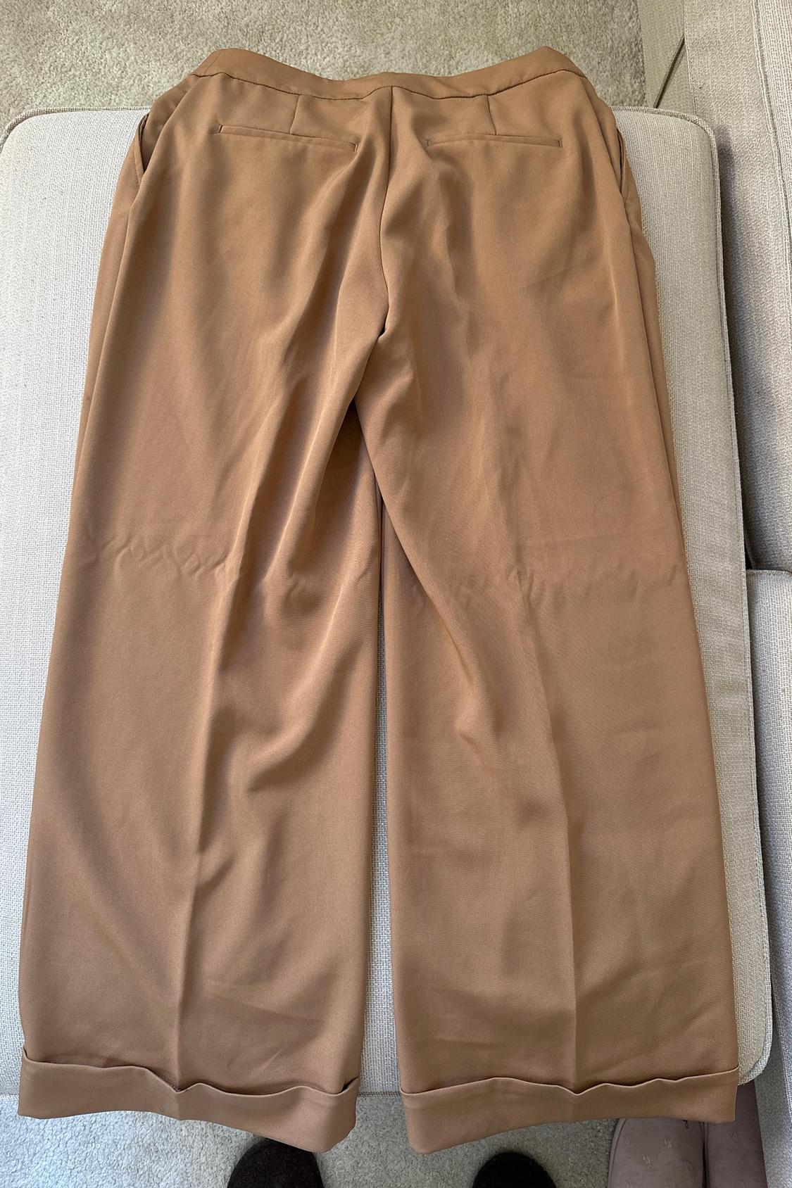 WIDE-LEG TROUSERS WITH TURN-UP HEMS - Image 3