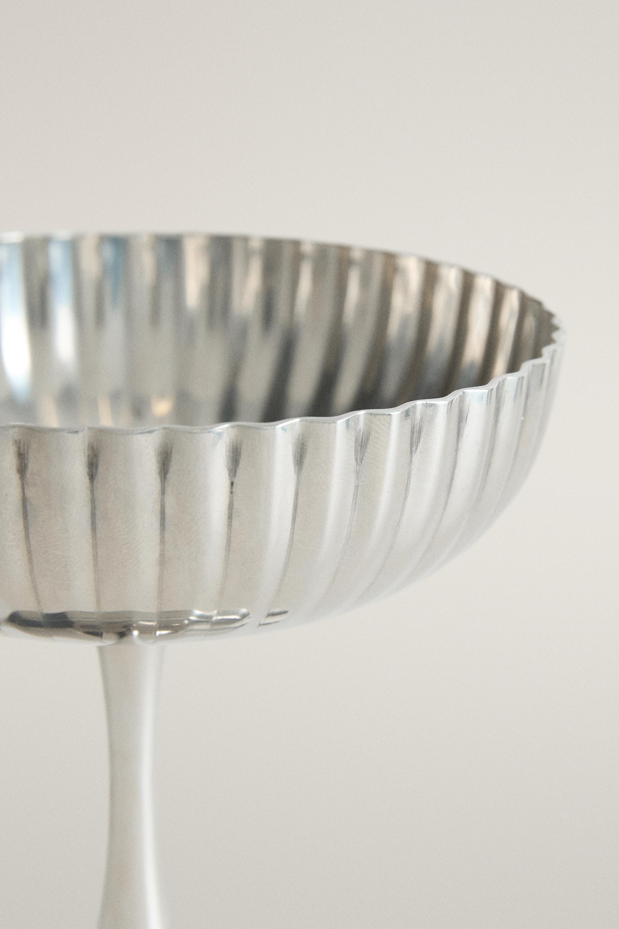 VERRE À GLACE MÉTAL ONDULÉ