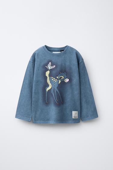 CAMISETA EFECTO LAVADO BAMBI © DISNEY - Gris antracita de Zara - Imaxe 0