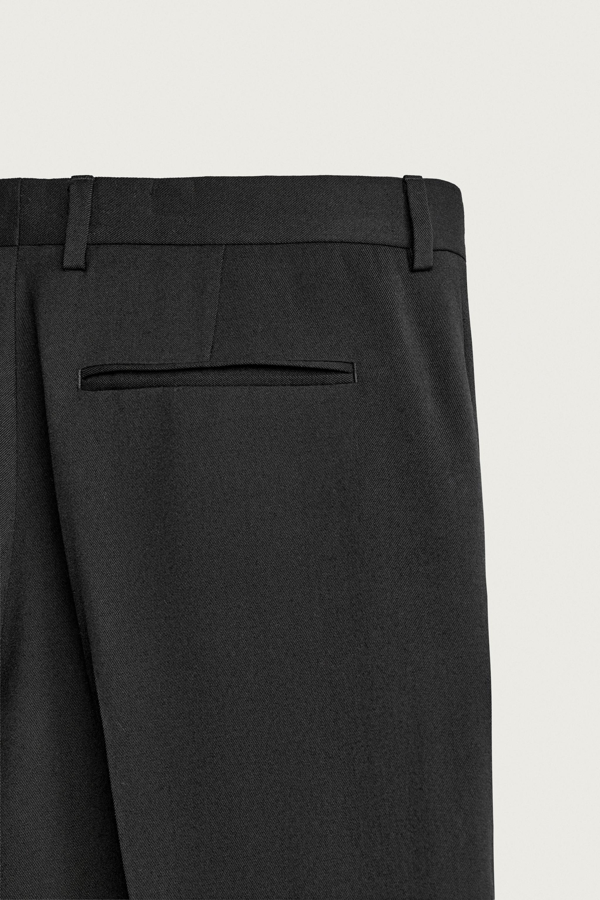 Мужские брюки Zara 100% WOOL REGULAR-FIT SUIT PANTS — фото 9