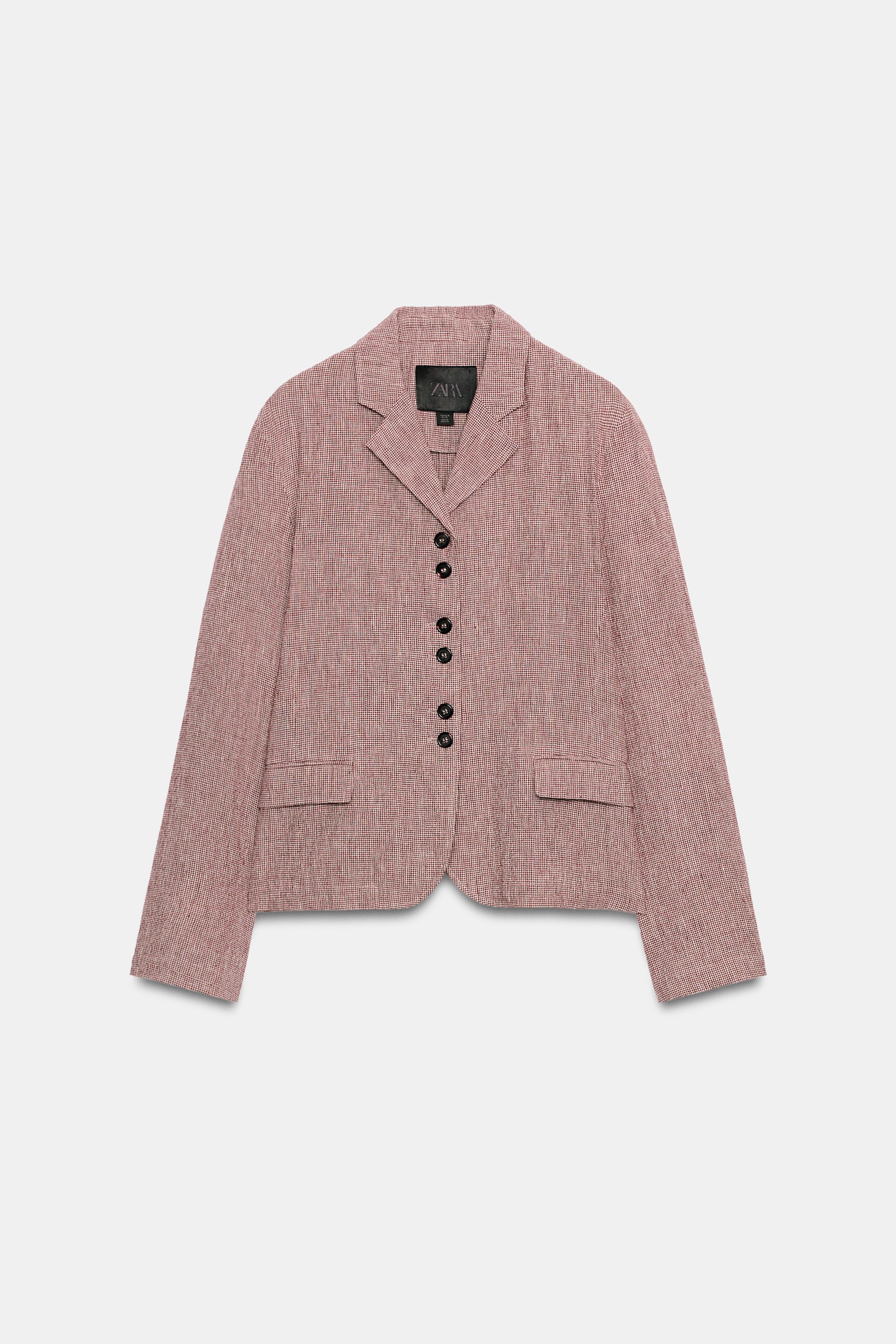 Женские пиджаки Zara ZW COLLECTION LINEN BLAZER — фото 3