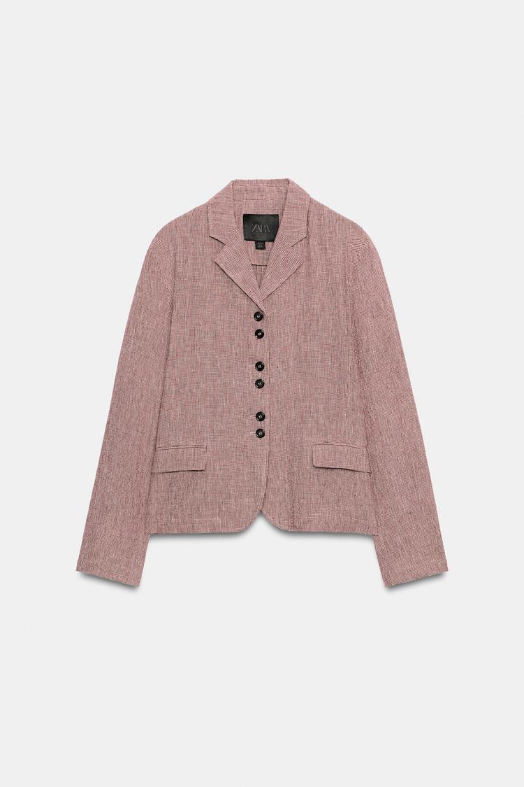 Blazer de mezcla de lino de la colección ZW 7