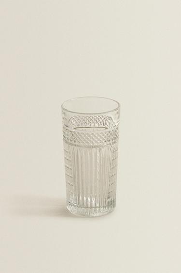 GLASS SOFT DRINK TUMBLER WITH RAISED DESIGN -  by Zara - Image 2