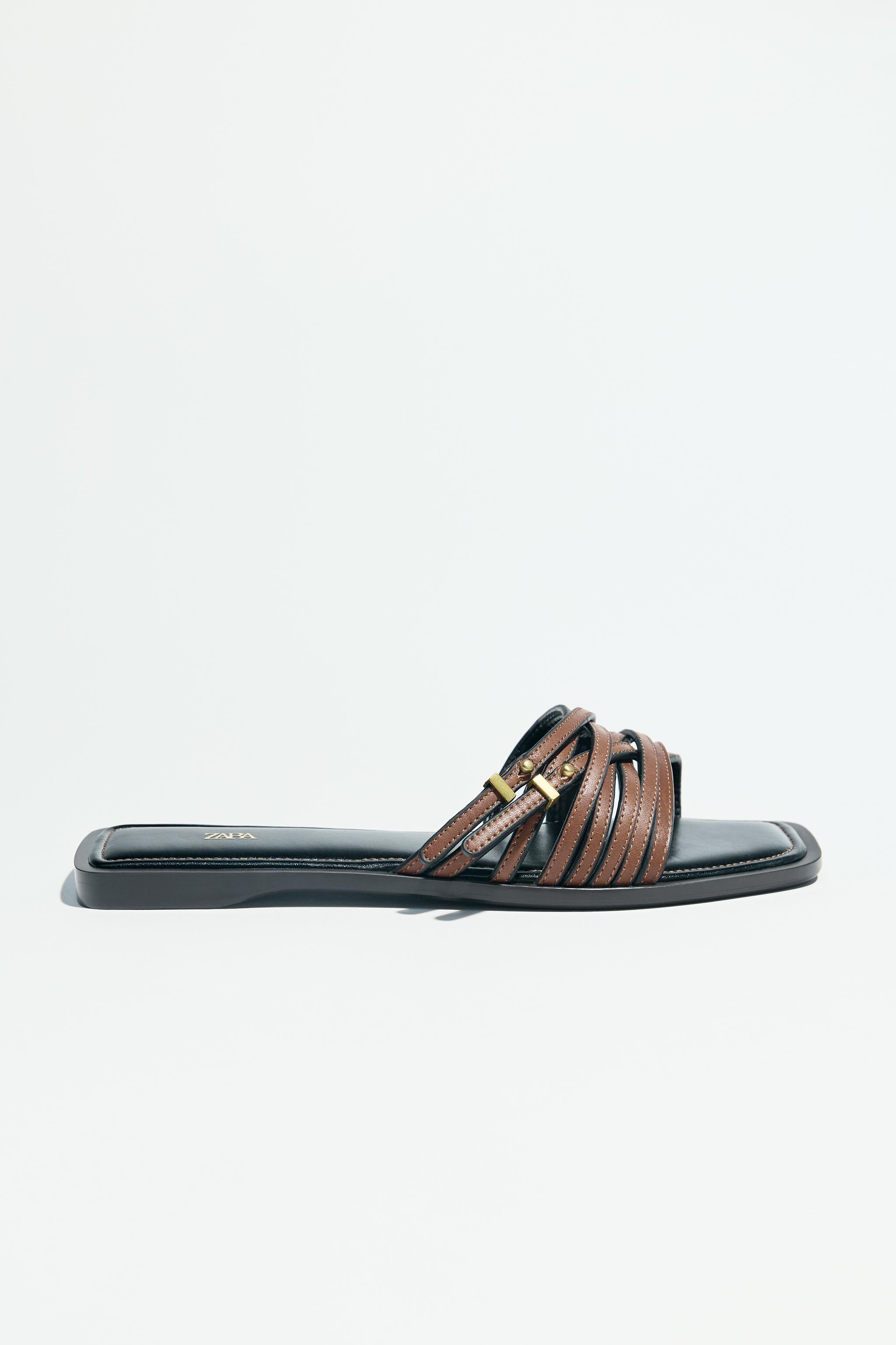 【ZARA】レリーフ加工入りフラットサンダル 3603/510/800 ZARA】レリーフ加工入りフラットサンダル 3603/510/800 (ZARA
