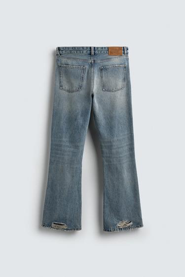 RIPPED FLARE FIT JEANS HARRY LAMBERT FOR ZARA X DISNEY - Blue by Zara