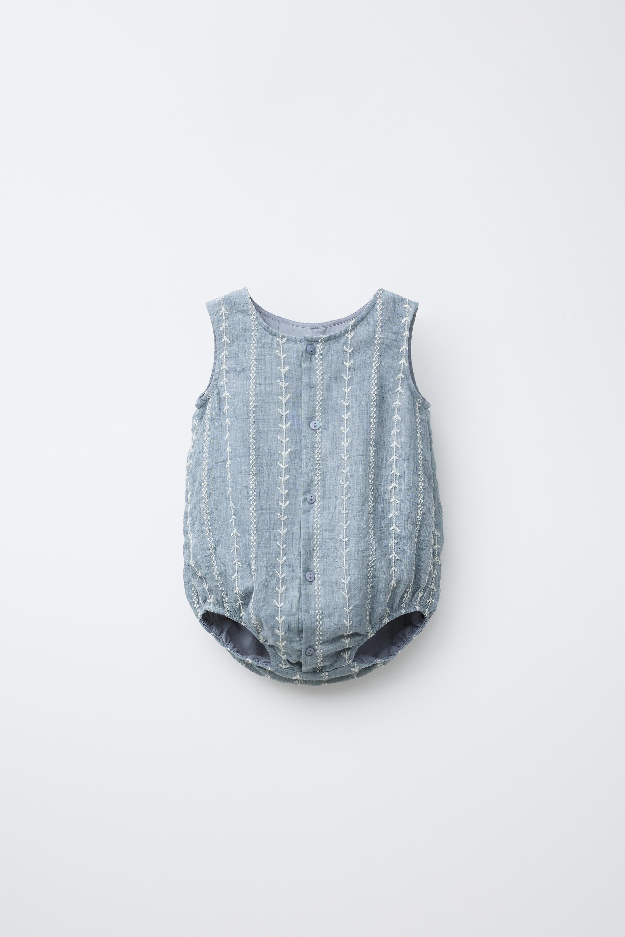 EMBROIDERED ROMPER