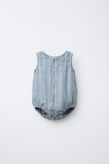 PELELE BORDADO - Azul vigoré de Zara