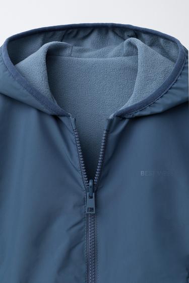 REVERSIBLE NYLON FLEECE JACKET - Navy blue by Zara - Image 7