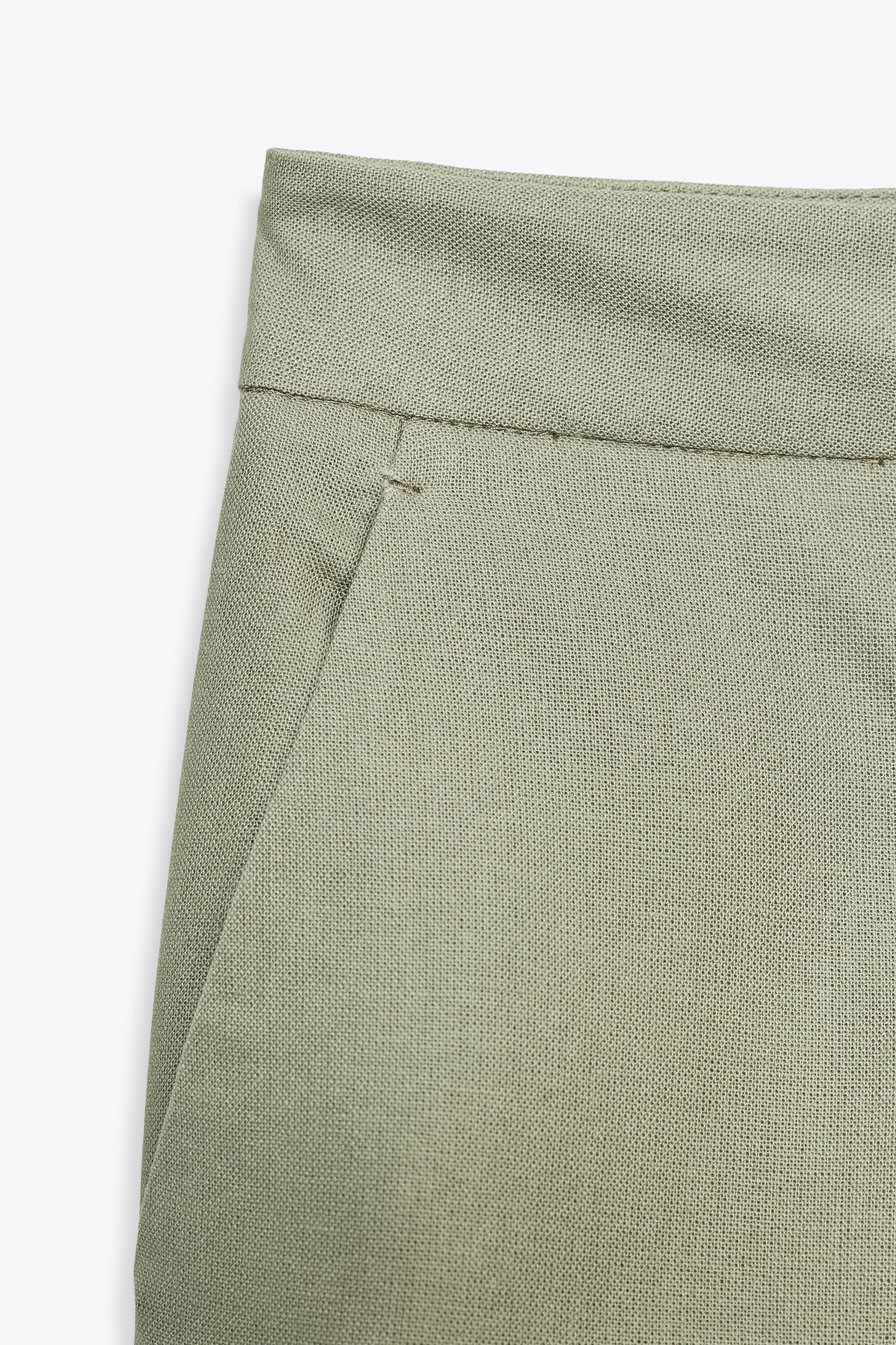 STRAIGHT LEG LINEN PANTS