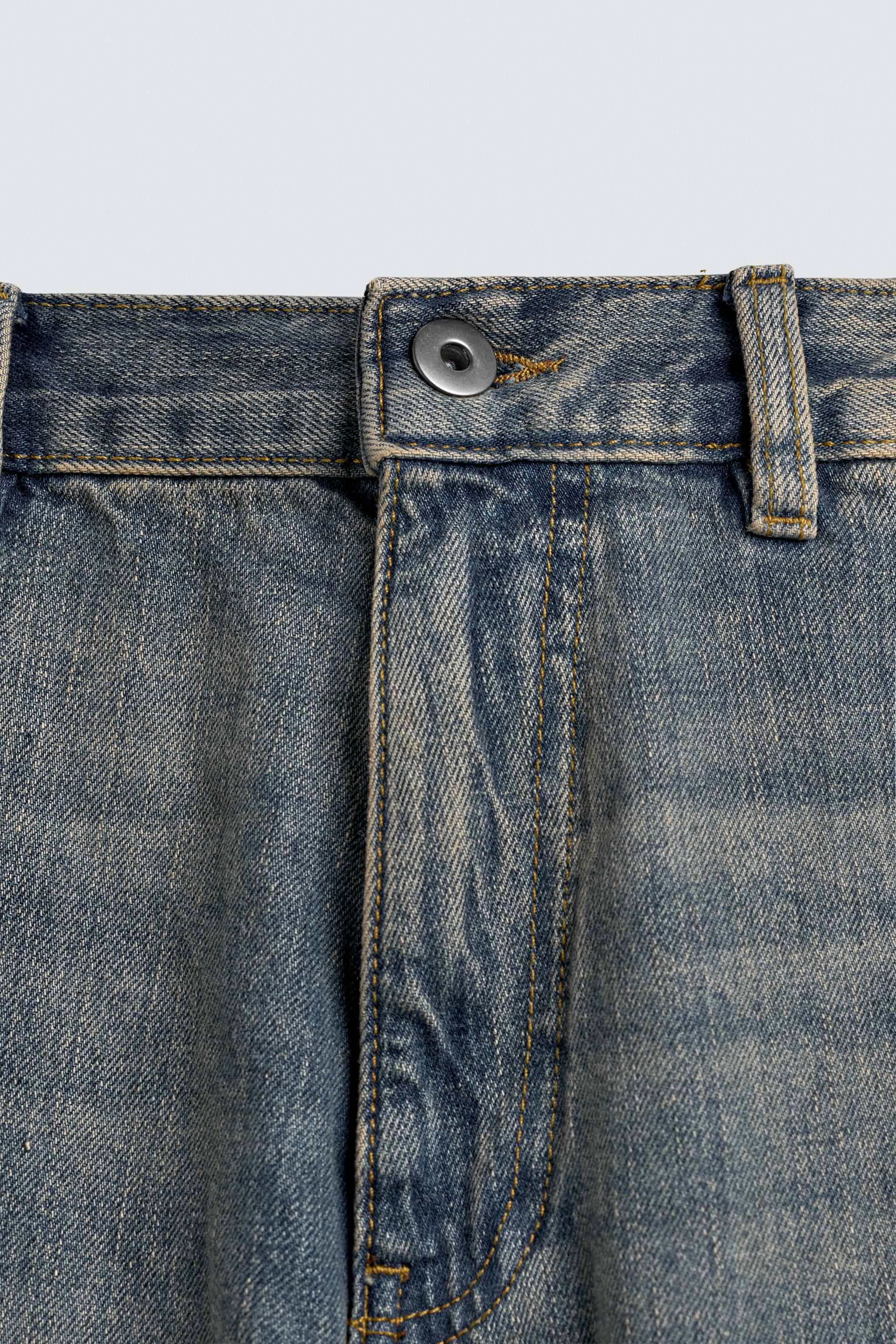 WASHED CARPENTER POCKET JEANS
