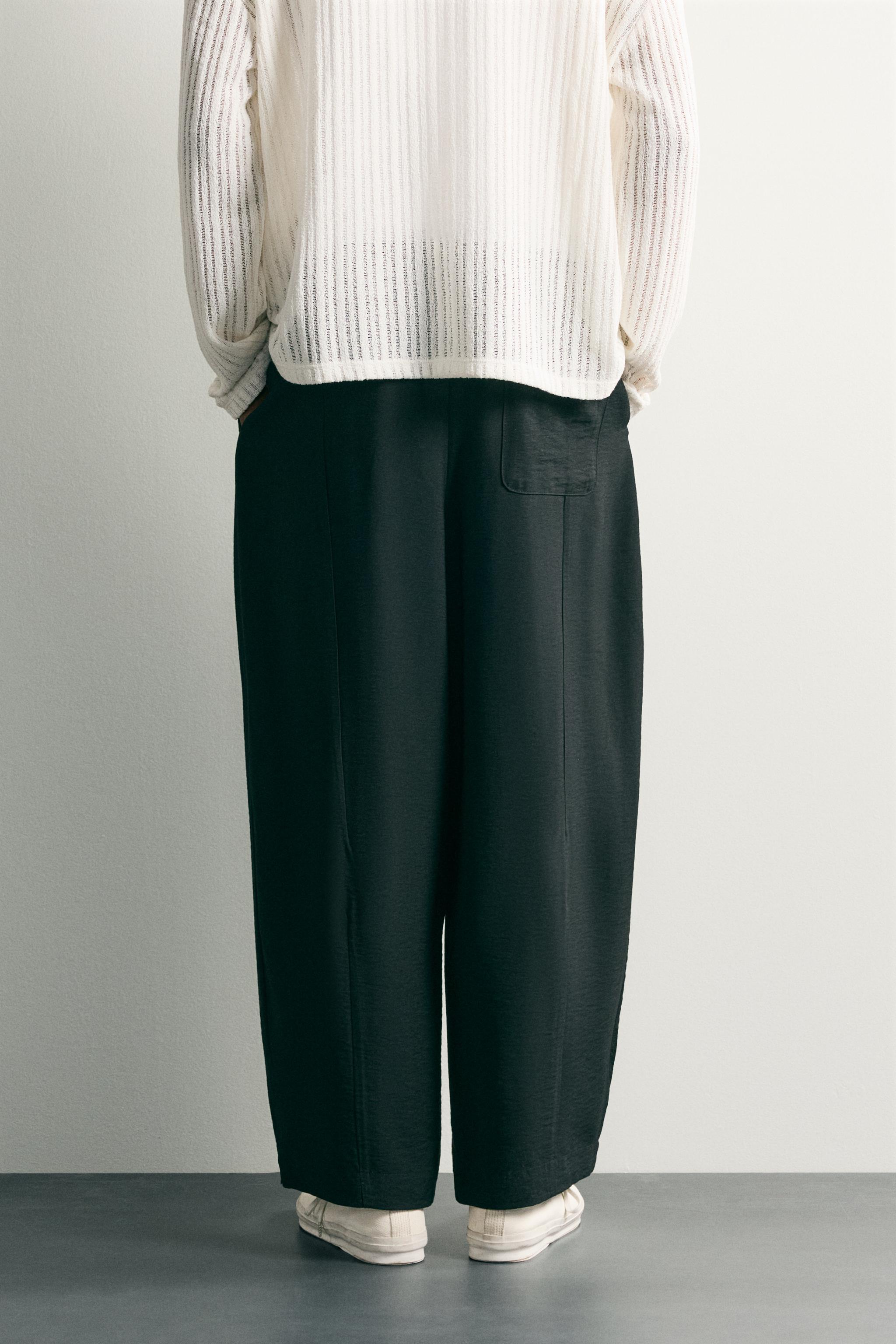 Мужские брюки Zara FLOWY BALLOON FIT PANTS — фото 3