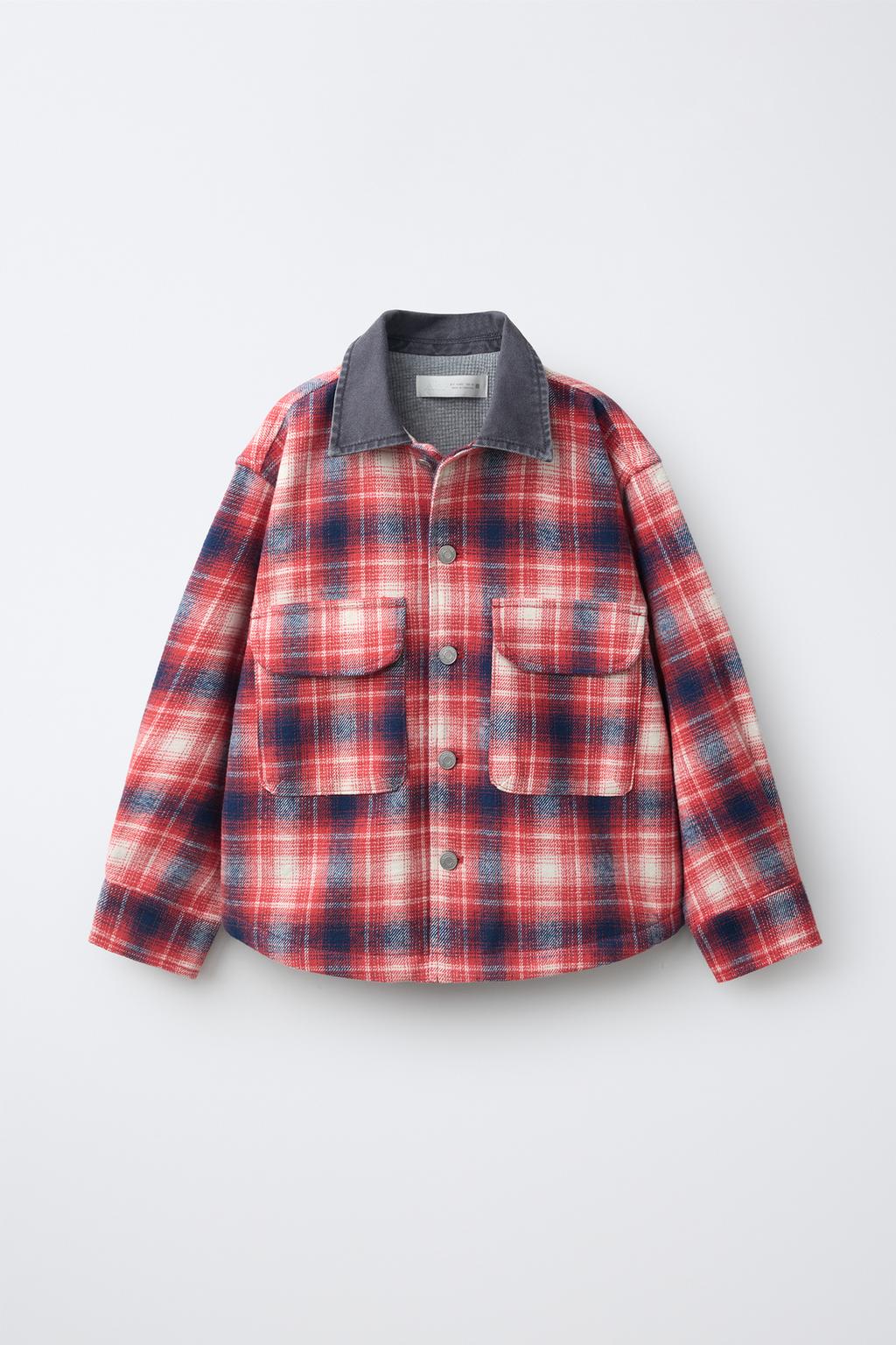 CHECK PRINT OVERSHIRT
