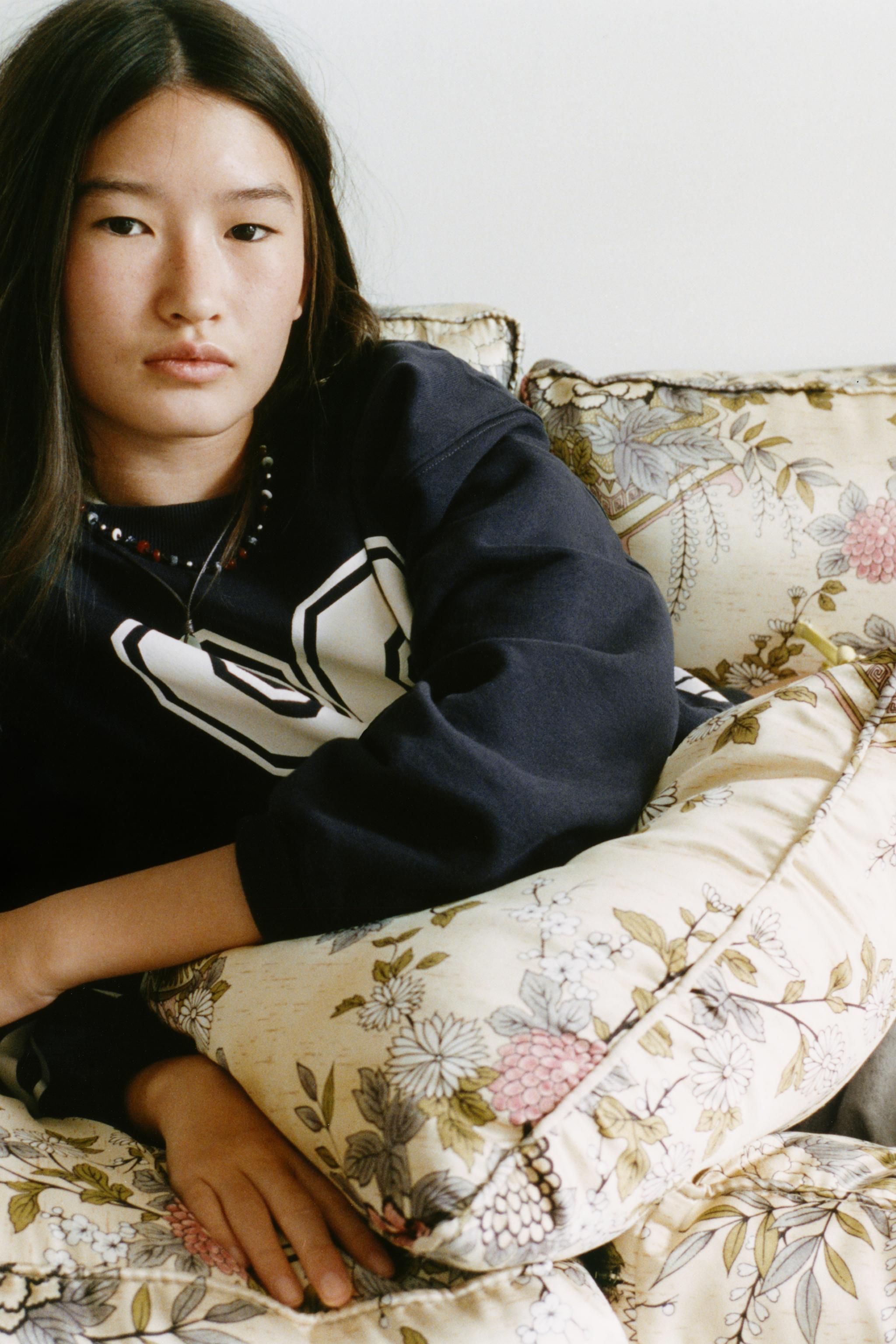 NUMBER PRINT SWEATSHIRT — Anthracite grey