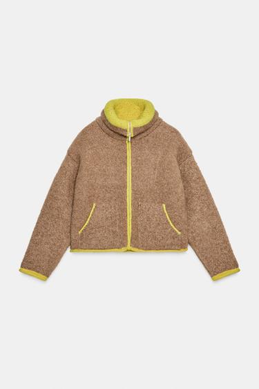 GILET EN MAILLE À FINITIONS CONTRASTANTES - Beige de Zara - Image 6