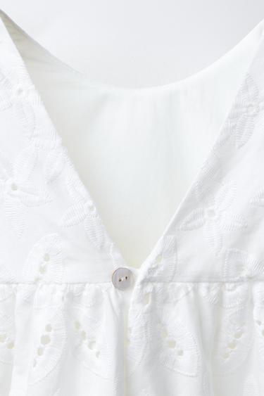 ROBE BRODÉE - Blanc de Zara - Image 3