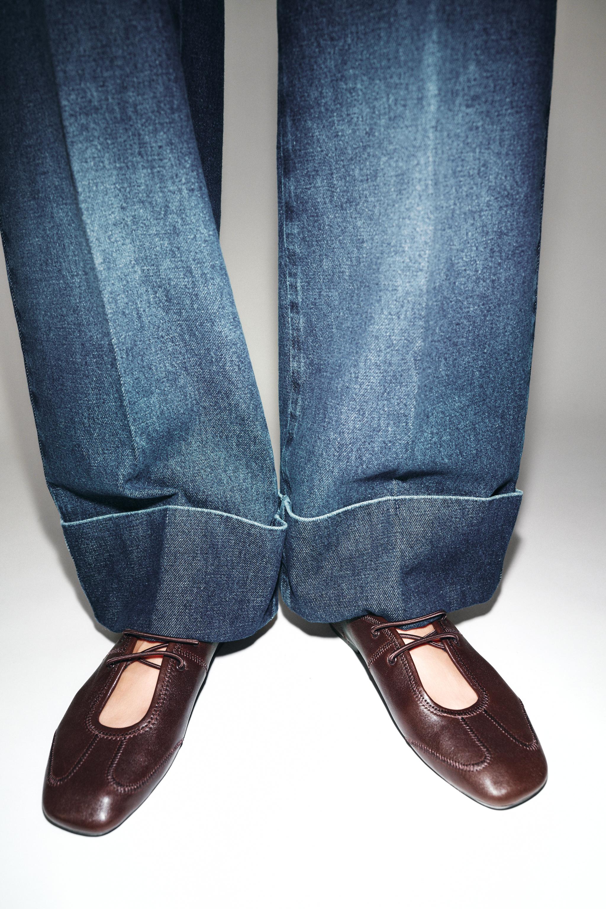 Z1975 LOW RISE STRAIGHT LEG CUFFED HEM JEANS