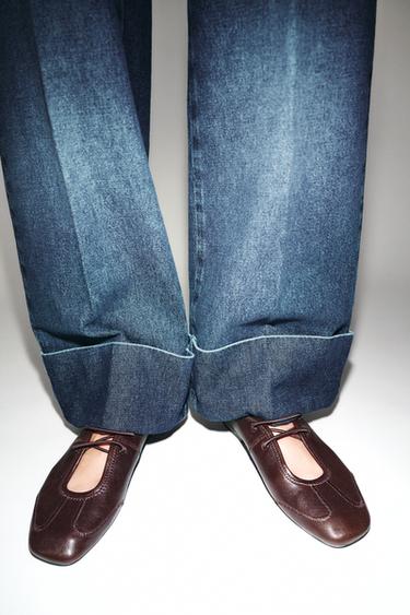 JEANS Z1975 STRAIGHT LOW-RISE TURN-UP HEMS - Blue by Zara - Image 7