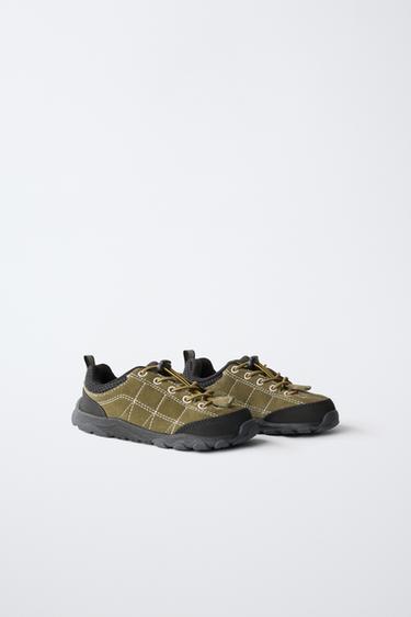 LEATHER BAREFOOT SNEAKERS — Khaki Green 2