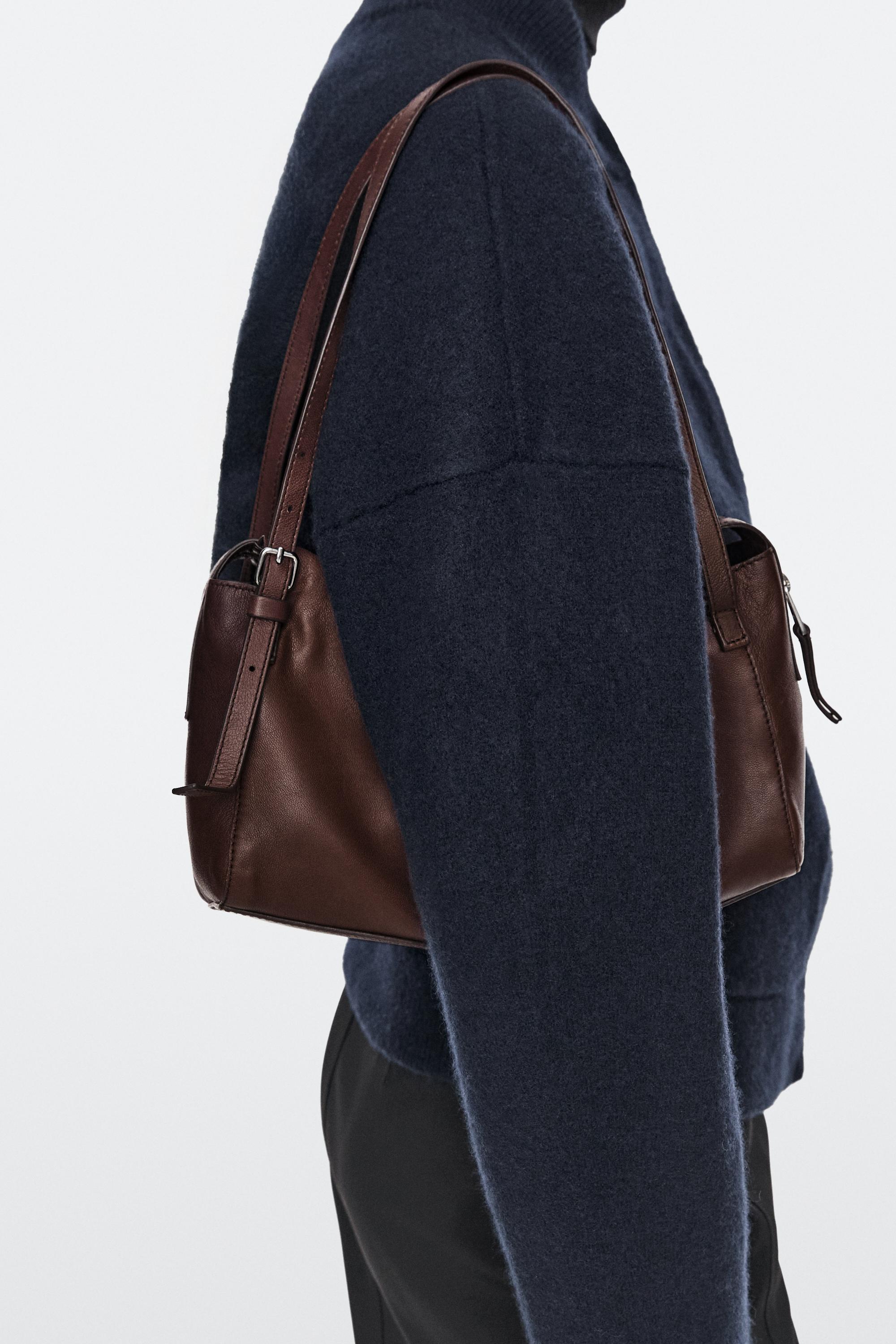 Medium nappa leather satchel bag