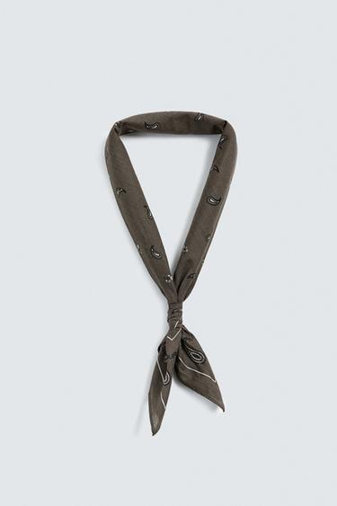 BANDANA IMPRIMÉ PAISLEY - Marron de Zara - Image 3