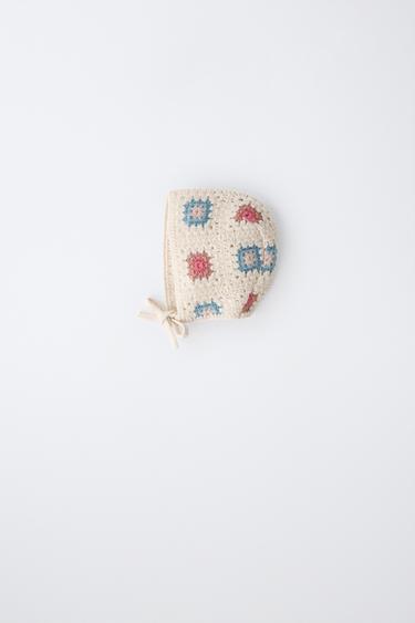 GEOMETRIC CROCHET BONNET - Ecru by Zara - Image 0
