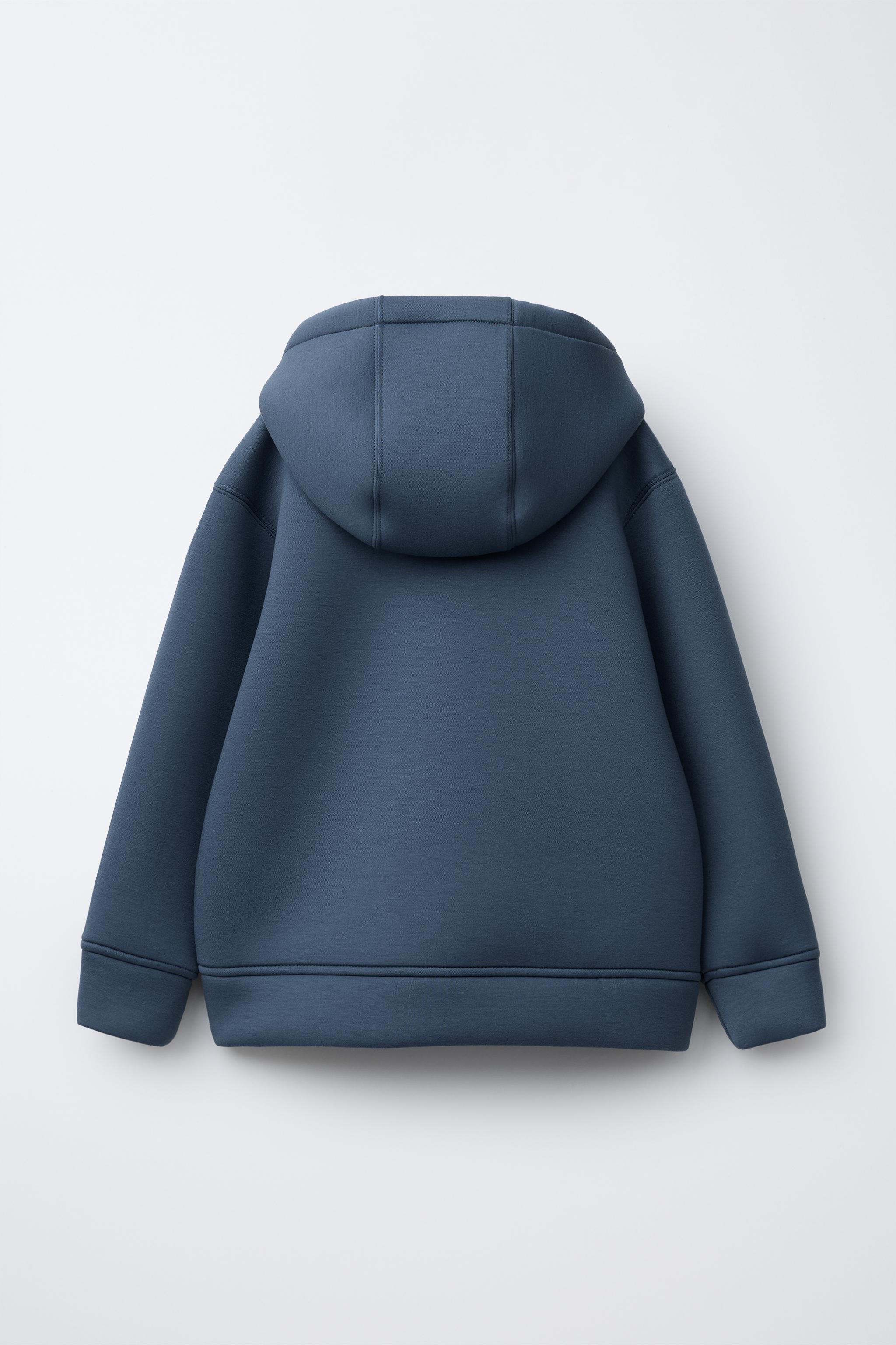 ラベル付きネオプレン風ジャケット - ブルー | ZARA Japan / 日本