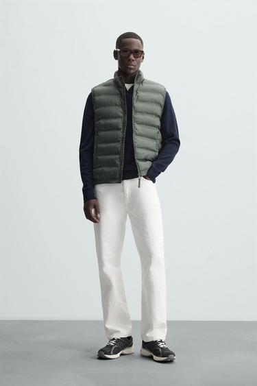 Zara WATER REPELLENT LIGHTWEIGHT PADDED VEST - Green - Image 0