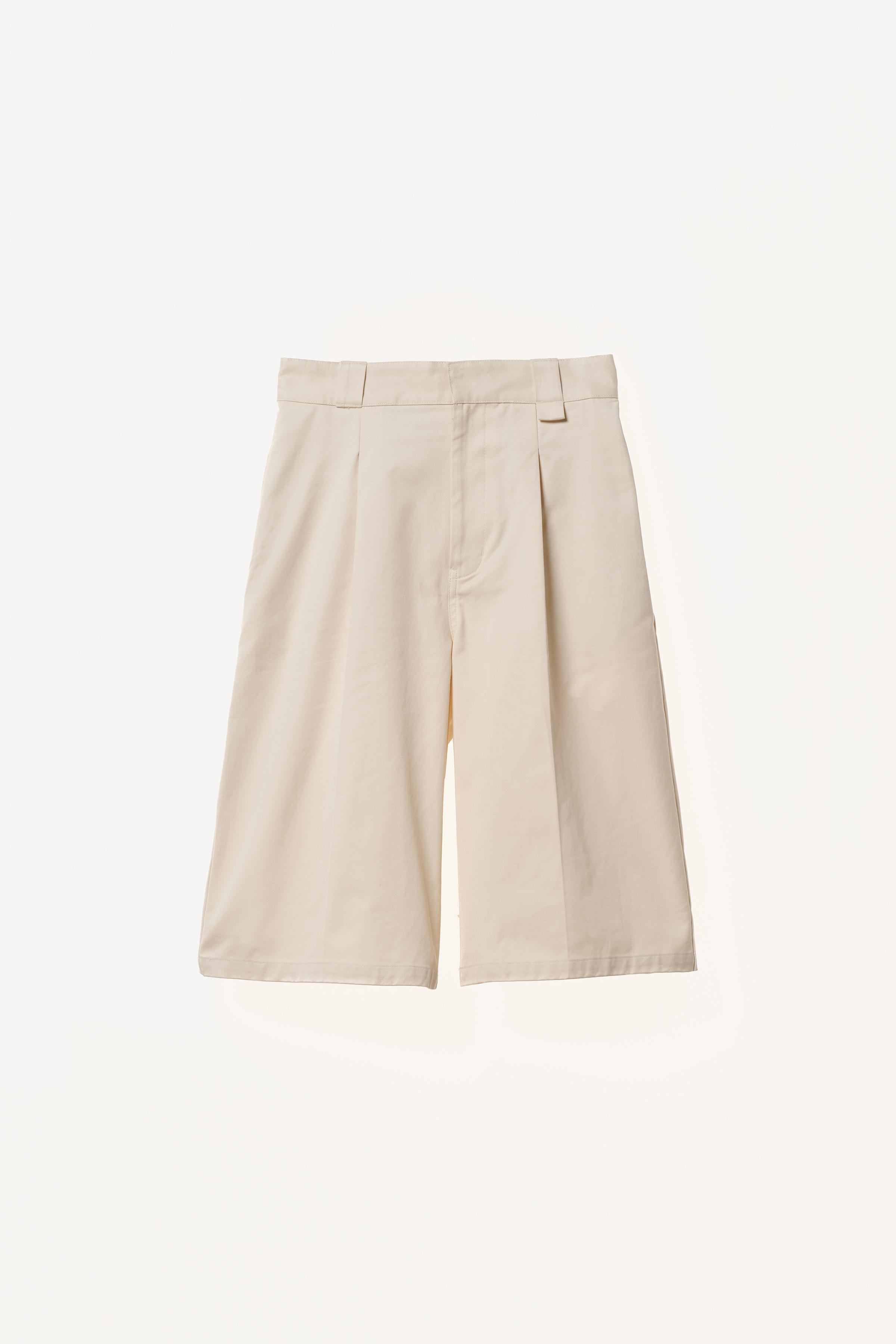 WIDE-LEG PLEATED BERMUDA SHORTS WILLY CHAVARRIA X ZARA - Beige