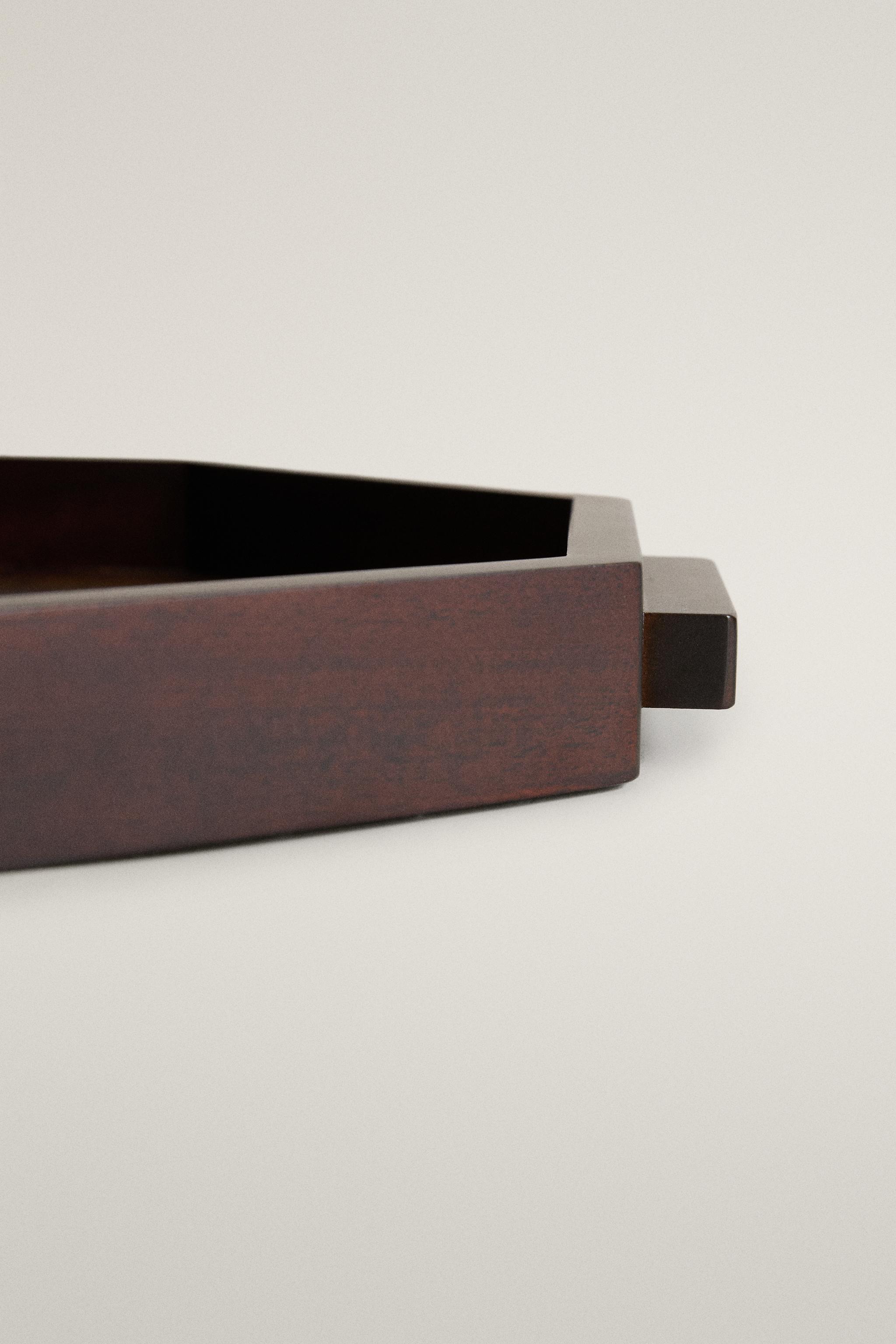 OCTAGONAL WOODEN TRAY